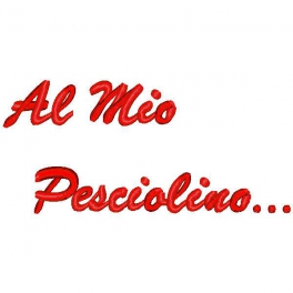 Ricamo con frase "Al mio pesciolino"