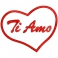 Frase con ricamo "Ti Amo" in cuore 