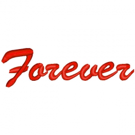 Frase con ricamo "Forever"