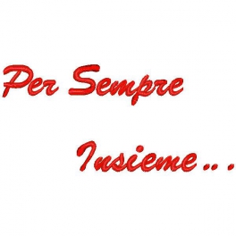 Cuscino con frase "Per Sempre Insieme..."