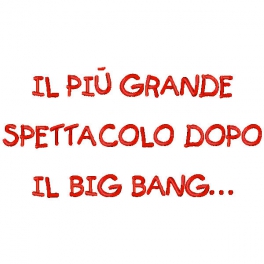 Cuscino con frase "Il più grande spettacolo dopo il Big Bang..."