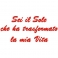 Cuore con frase ricamata "Sei il sole che ha trasformato la mia Vita"