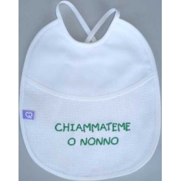 Bavetta con frase ricamata "Chiammateme o Nonn"