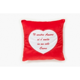 Cuscino con tasca cuore “Il nostro amore…”  